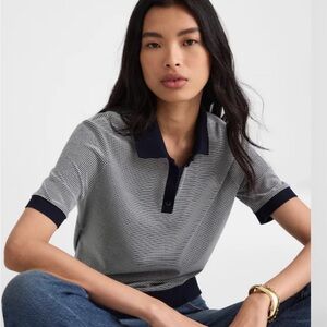 Madewell Striped Shrunken Polo Tee